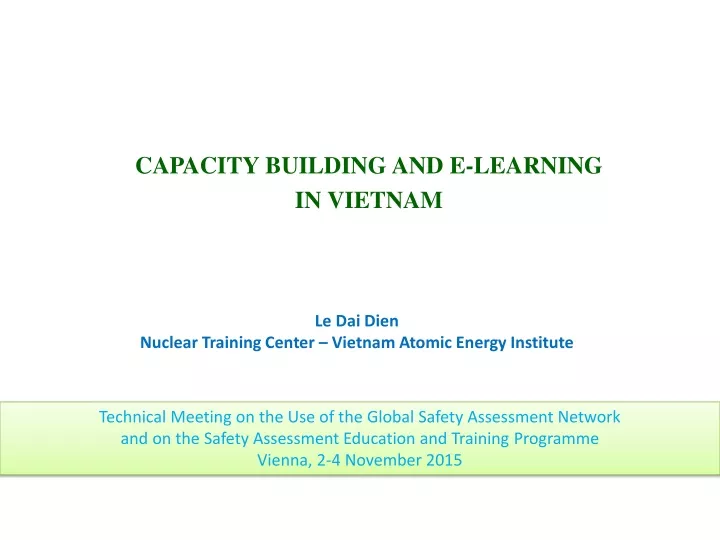 capacity building and e learning in vietnam