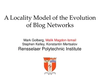 A Locality Model of the Evolution of Blog Networks