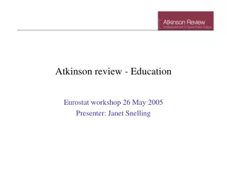 Atkinson review - Education