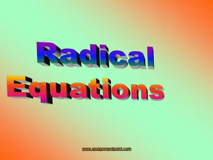 radical equations