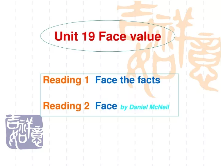 reading 1 face the facts reading 2 face by daniel mcneil