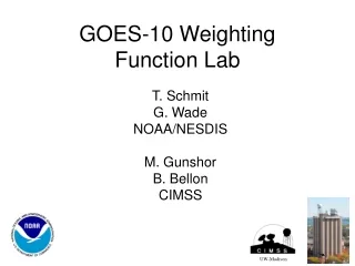GOES-10 Weighting Function Lab