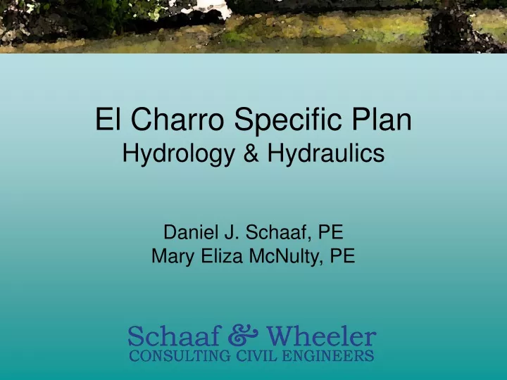 el charro specific plan hydrology hydraulics