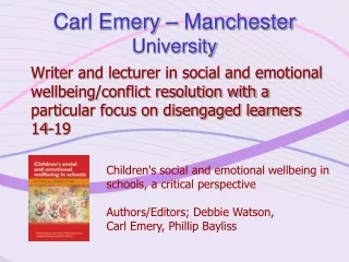 Carl Emery – Manchester  University