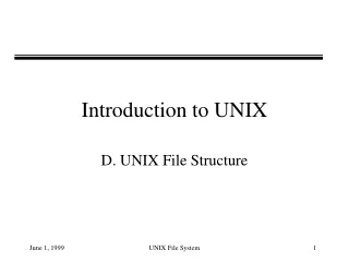 Introduction to UNIX