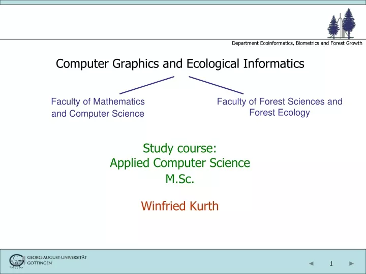 computer graphics and ecological informatics