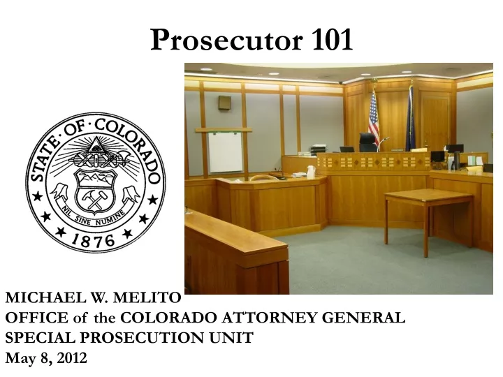 prosecutor 101