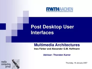 Post Desktop User Interfaces