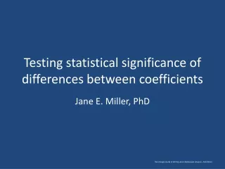 Testing statistical significance of differences between coefficients