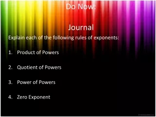 Do Now: Journal