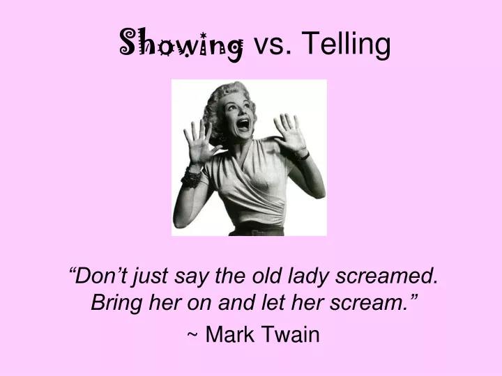 showing vs telling