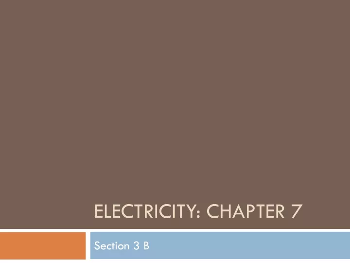 electricity chapter 7