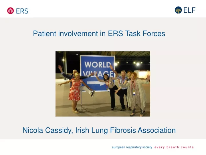 patient involvement in ers task forces nicola