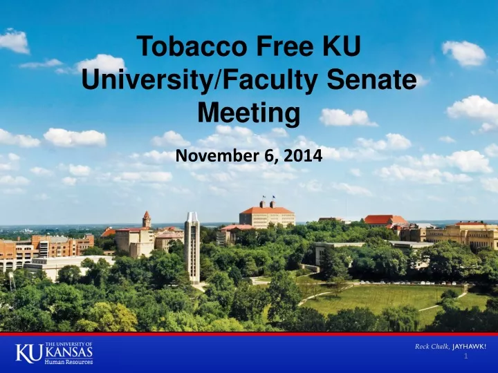 tobacco free ku university faculty senate meeting