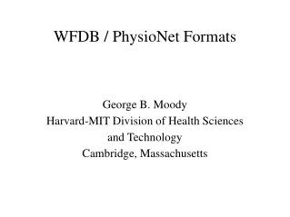 WFDB / PhysioNet Formats