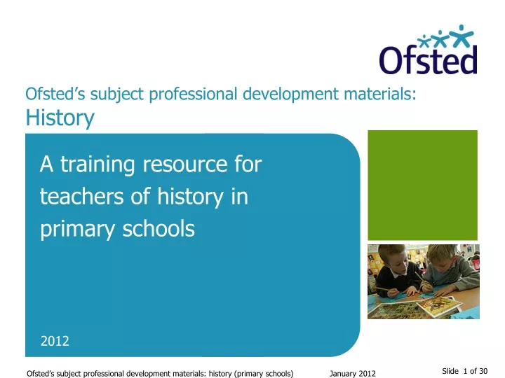 ofsted s subject professional development materials history