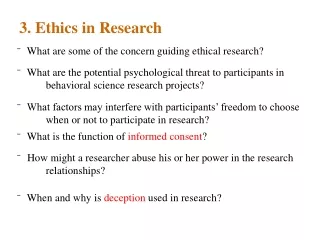 3. Ethics in Research
