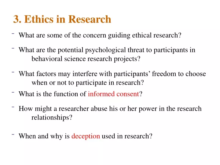 3 ethics in research
