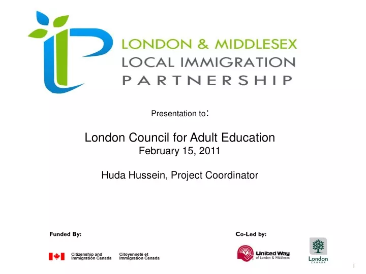 presentation to london council for adult