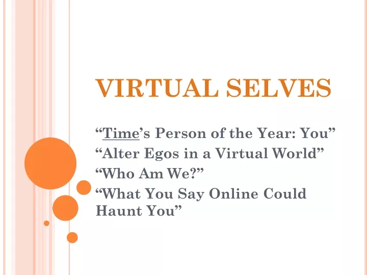 virtual selves