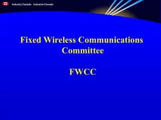 Fixed Wireless Communications  Committee FWCC