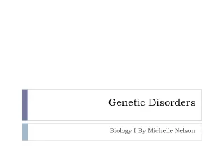 Genetic Disorders