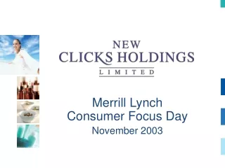 Merrill Lynch Consumer Focus Day November 2003