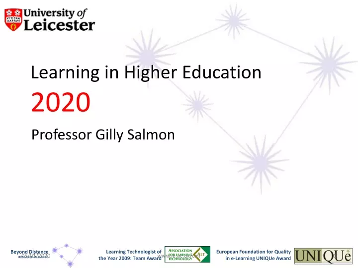 learning in higher education 2020
