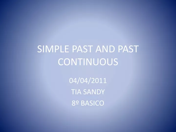 simple past and past continuous