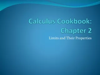 Calculus Cookbook:  Chapter 2