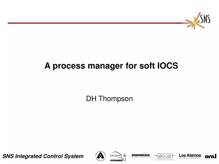 a process manager for soft iocs