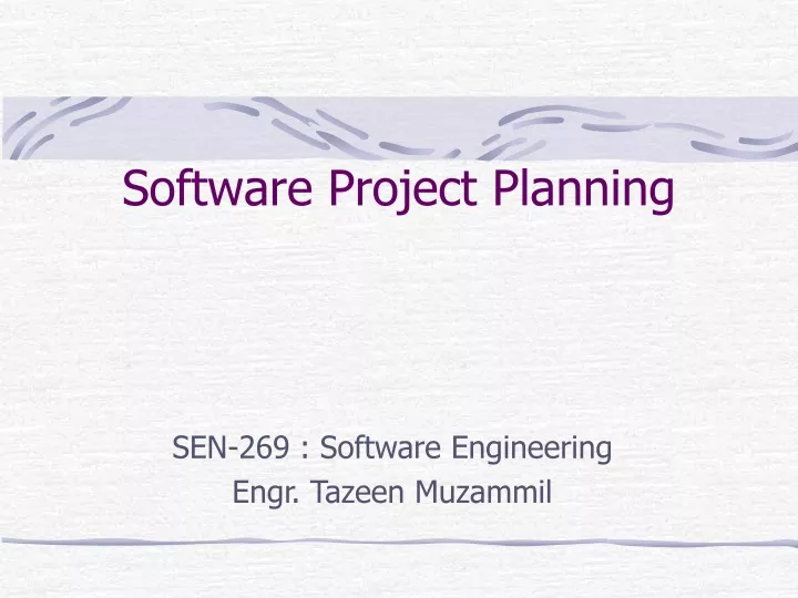 software project planning