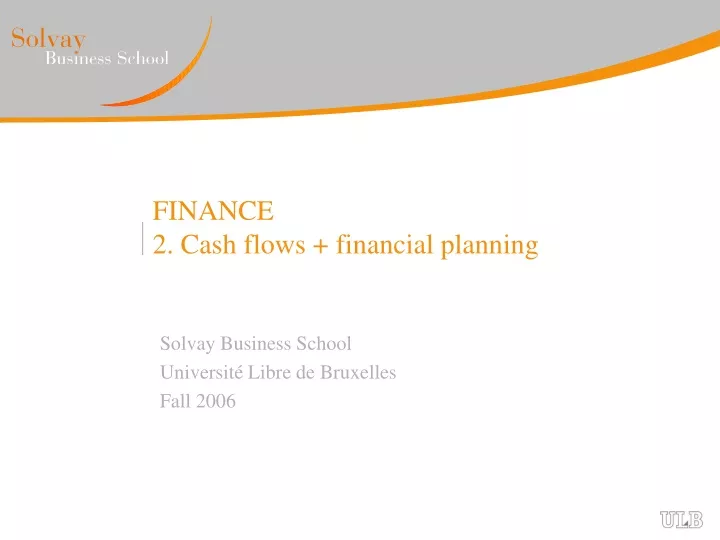 finance 2 cash flows financial planning