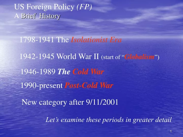 us foreign policy fp a brief history