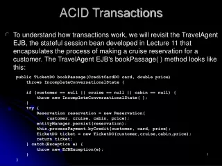 ACID Transactions