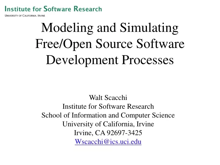 modeling and simulating free open source software development processes