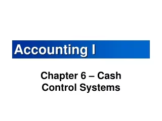 Accounting I