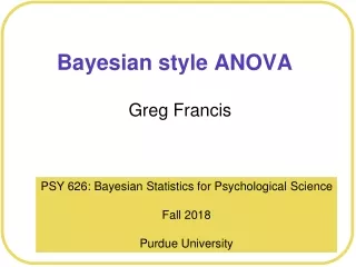 Bayesian style ANOVA