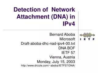 Detection of  Network Attachment (DNA) in IPv4