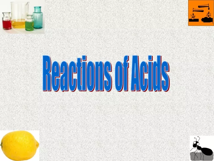 reactions of acids