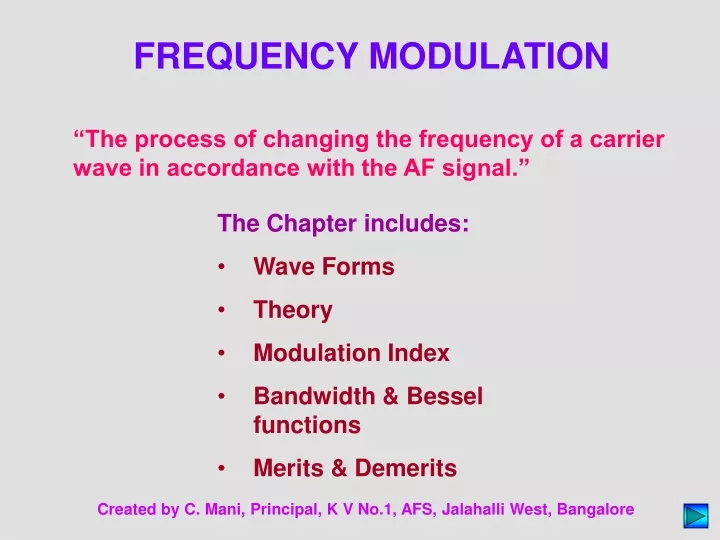 frequency modulation