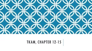 TKAM, Chapter 12-15