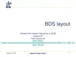 BDS layout