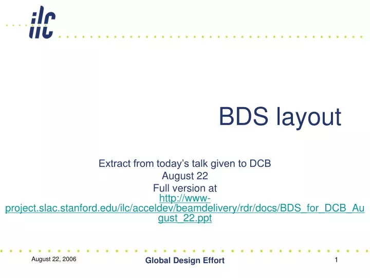 bds layout