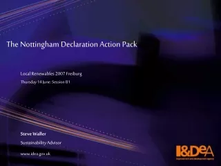 The Nottingham Declaration Action Pack