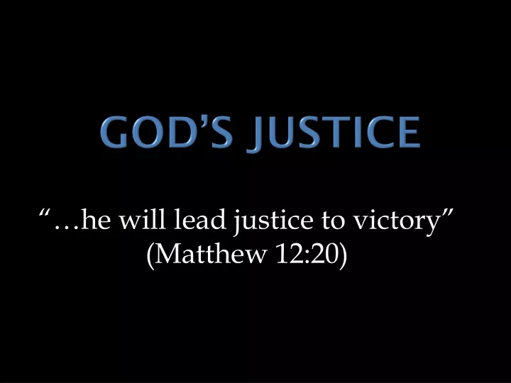 god s justice