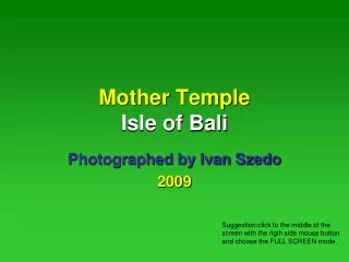 Mother Temple Isle of Bali