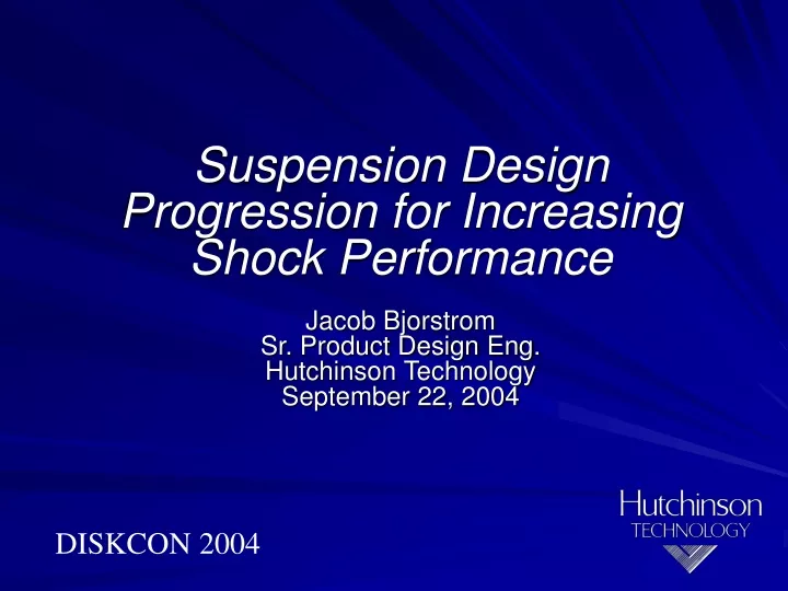 suspension design progression for increasing