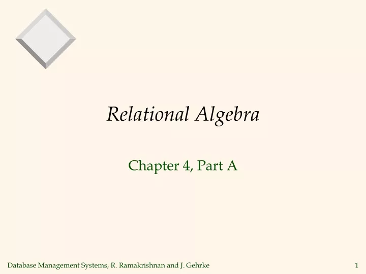 relational algebra