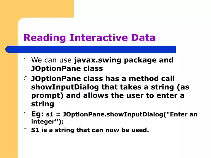 reading interactive data